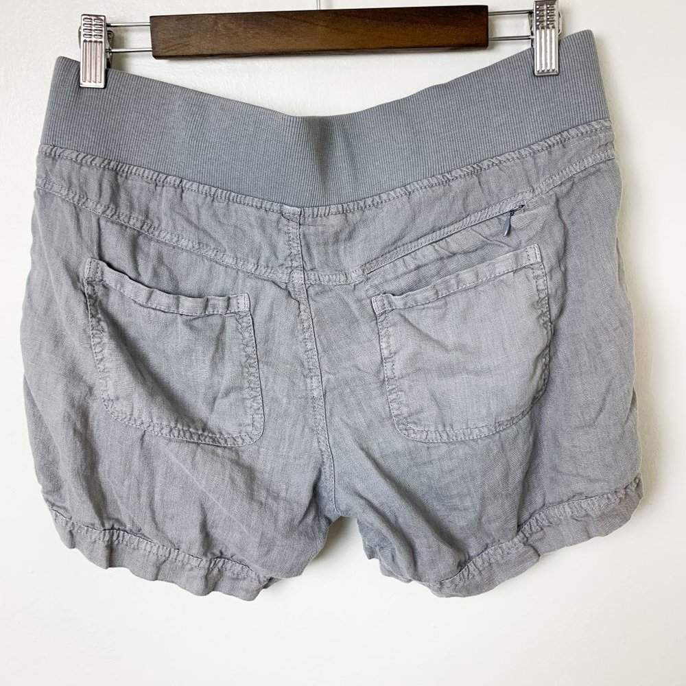 Athleta Linen Gray Creston Drawstring Shorts 6 - image 6